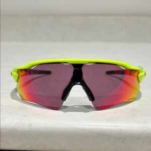 Oakley Neon Yellow and Red Sunglasses